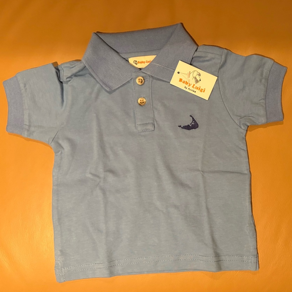 Blue Polo Shirt with Nantucket island embroidery